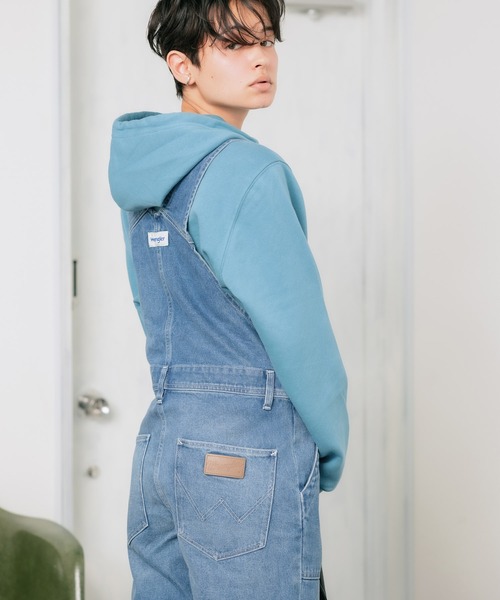 Wrangler(ラングラー)の「WRANGLER/ラングラー FLARE OVERALLS ワンポイント ブランドロゴ オーバーオール フレア(サロペット/オーバーオール・メンズ・アイボリー/ライトブルー・XS/S/M)」の17枚目の写真
