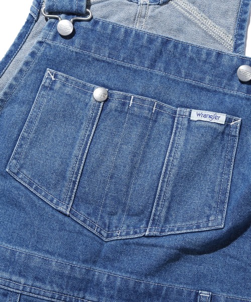 Wrangler(ラングラー)の「WRANGLER/ラングラー FLARE OVERALLS ワンポイント ブランドロゴ オーバーオール フレア(サロペット/オーバーオール・メンズ・アイボリー/ライトブルー・XS/S/M)」の15枚目の写真