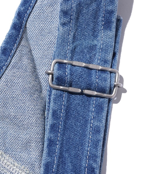 Wrangler(ラングラー)の「WRANGLER/ラングラー FLARE OVERALLS ワンポイント ブランドロゴ オーバーオール フレア(サロペット/オーバーオール・メンズ・アイボリー/ライトブルー・XS/S/M)」の11枚目の写真