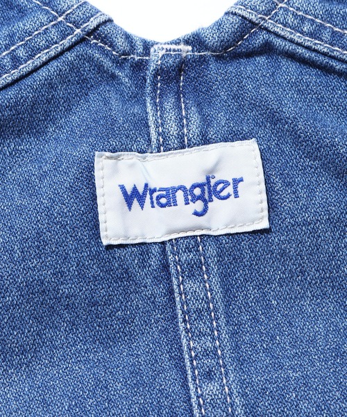 Wrangler(ラングラー)の「WRANGLER/ラングラー FLARE OVERALLS ワンポイント ブランドロゴ オーバーオール フレア(サロペット/オーバーオール・メンズ・アイボリー/ライトブルー・XS/S/M)」の4枚目の写真