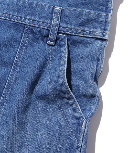Wrangler(ラングラー)の「WRANGLER/ラングラー FLARE OVERALLS ワンポイント ブランドロゴ オーバーオール フレア(サロペット/オーバーオール・メンズ・アイボリー/ライトブルー・XS/S/M)」の22枚目の写真
