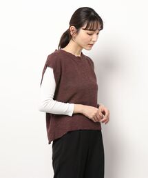 Samansa Mos2 | 後ろ開きカノコベスト(ベスト)