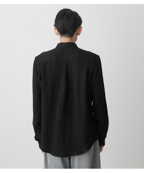 AZUL by moussy（アズールバイマウジー）の「RAYON LINEN SHIRT/レーヨンリネンシャツ（シャツ/ブラウス・メンズ・オフホワイト/カーキ/ブラック・SMALL/MEDIUM/LARGE）」の9枚目の写真