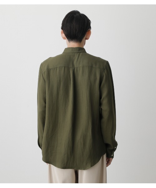 AZUL by moussy（アズールバイマウジー）の「RAYON LINEN SHIRT/レーヨンリネンシャツ（シャツ/ブラウス・メンズ・オフホワイト/カーキ/ブラック・SMALL/MEDIUM/LARGE）」の18枚目の写真