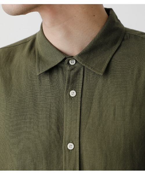 AZUL by moussy（アズールバイマウジー）の「RAYON LINEN SHIRT/レーヨンリネンシャツ（シャツ/ブラウス・メンズ・オフホワイト/カーキ/ブラック・SMALL/MEDIUM/LARGE）」の19枚目の写真