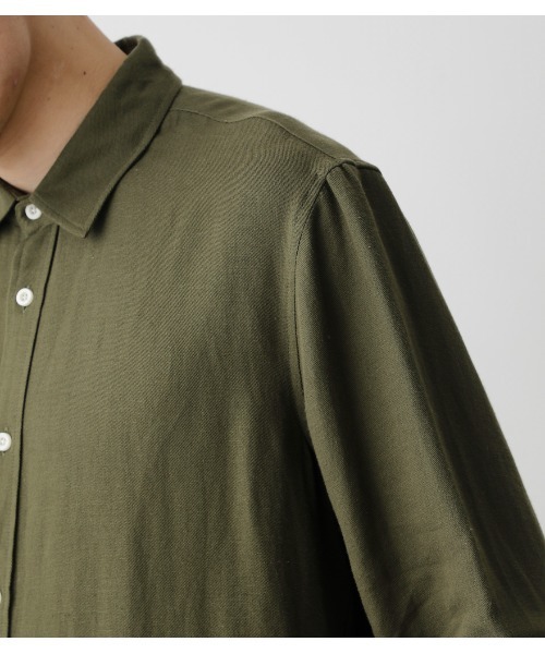 AZUL by moussy（アズールバイマウジー）の「RAYON LINEN SHIRT/レーヨンリネンシャツ（シャツ/ブラウス・メンズ・オフホワイト/カーキ/ブラック・SMALL/MEDIUM/LARGE）」の20枚目の写真