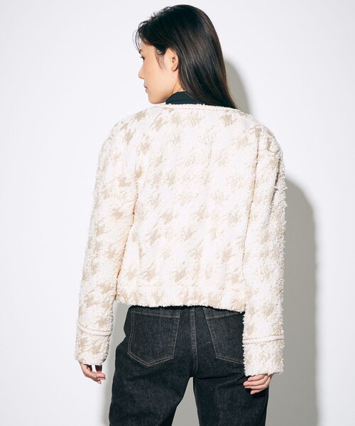 美品✨グレースコンチネンタル ラメ千鳥ブルゾン 完売品 定価5.2万 36 春 セール】ラメ千鳥ブルゾン（ブルゾン）｜GRACE CONTINENTAL（グレース