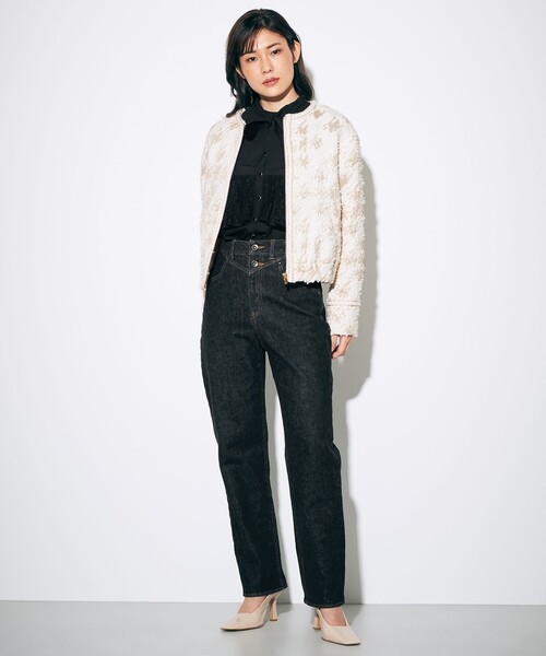美品✨グレースコンチネンタル ラメ千鳥ブルゾン 完売品 定価5.2万 36 春 セール】ラメ千鳥ブルゾン（ブルゾン）｜GRACE CONTINENTAL（グレース