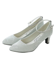 PourVous（プールヴー）の「レース＆サテンストラップパンプス フォーマル オケージョン 結婚式 二次会 同窓会（パンプス）」