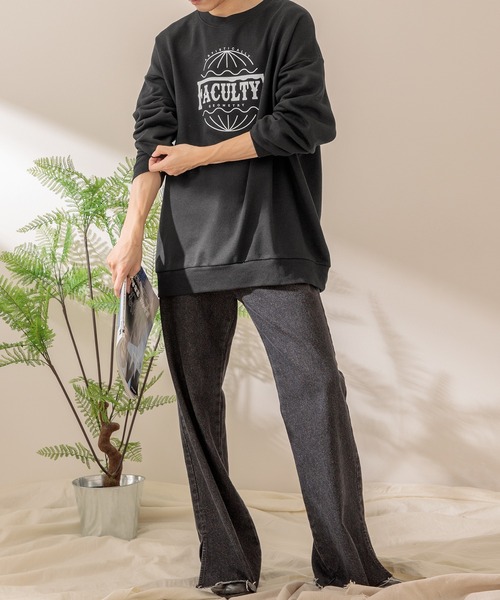 Adoon plain(アドーンプレーン)の「【Adoon plain】ロゴプリントスウェット(スウェット・メンズ・オートミール/ブラック・MEDIUM/LARGE)」の18枚目の写真