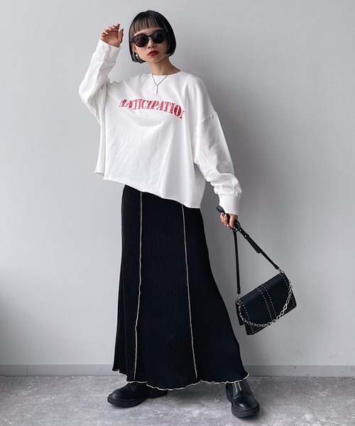 PAGEBOY（ページボーイ）の「スモーキープリーツスカート（スカート・レディース・チャコールグレー/ブラック/アクア・FREE）」の10枚目の写真