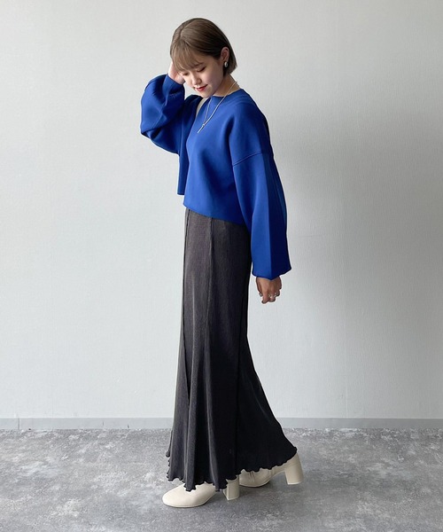 PAGEBOY（ページボーイ）の「スモーキープリーツスカート（スカート・レディース・チャコールグレー/ブラック/アクア・FREE）」の13枚目の写真