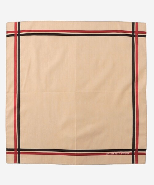 MACKINTOSH LONDON(マッキントッシュ ロンドン)の「先染めハウスカラーストライプハンカチ(ハンカチ/ハンドタオル・メンズ・オフホワイト/ベージュ系その他・FREE)」の1枚目の写真