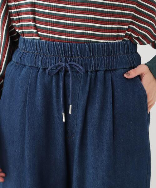 SHOO・LA・RUE（シューラルー）の「◆【S-3L】裏起毛デニムイージーテーパード（デニムパンツ・レディース・ブラック/ダークネイビー・02/01/05/04/03）」の3枚目の写真