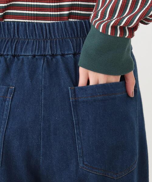 SHOO・LA・RUE（シューラルー）の「◆【S-3L】裏起毛デニムイージーテーパード（デニムパンツ・レディース・ブラック/ダークネイビー・02/01/05/04/03）」の16枚目の写真