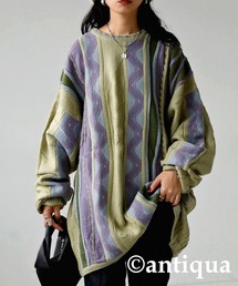 antiqua | 配色ジャガードニット(ニット/セーター)