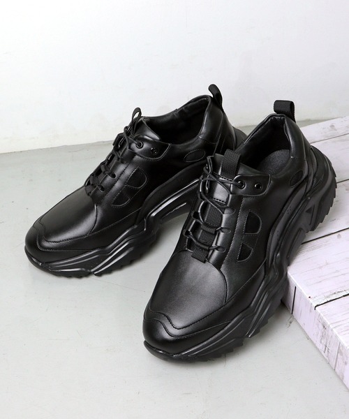 LOVEHUNTER(ラブハンター)の「Love Hunter / 軽量 厚底ダッドスニーカー《最大幅約5.5cmソール》(1886)(スニーカー・メンズ・ホワイト/ブラック・40/43/41/42/44)」の7枚目の写真