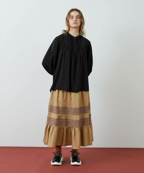 FRAPBOIS(フラボア)の「レーシーフィル ブラウス(シャツ/ブラウス・レディース・ブラック/ブルー・1/0)」の21枚目の写真