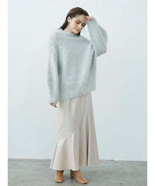 LAGUNAMOON（ラグナムーン）の「アシンメトリーフレアーチンツスカート（スカート・レディース・ライトグレー/ピンク/モカ・SMALL/MEDIUM）」の8枚目の写真