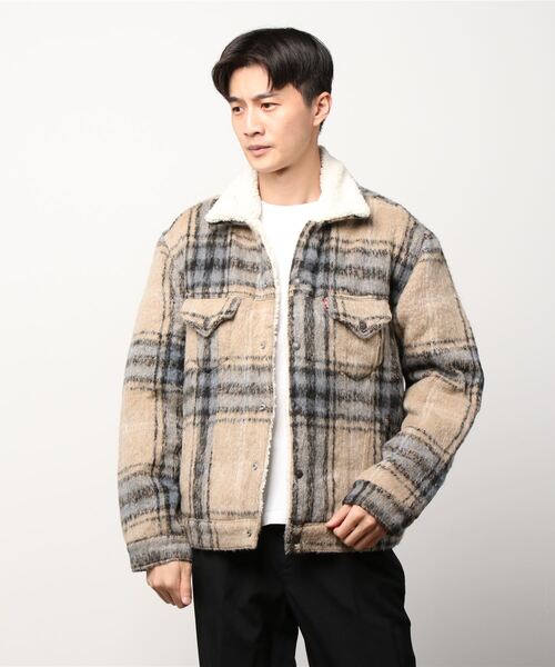 Levi's(リーバイス)の「VTG FIT SHERPA TRUCKER OVERSIZE CAMEL BLUE PLAID TRUCKER(ブルゾン・メンズ・マルチ・L/M/S/XL)」の11枚目の写真
