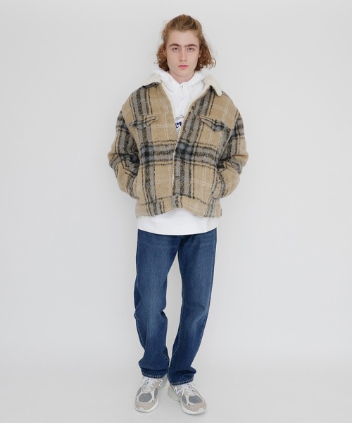 Levi's(リーバイス)の「VTG FIT SHERPA TRUCKER OVERSIZE CAMEL BLUE PLAID TRUCKER(ブルゾン・メンズ・マルチ・L/M/S/XL)」の14枚目の写真