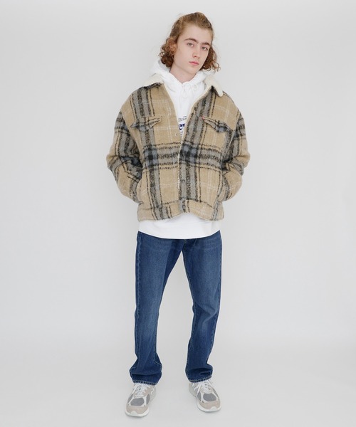 Levi's(リーバイス)の「VTG FIT SHERPA TRUCKER OVERSIZE CAMEL BLUE PLAID TRUCKER(ブルゾン・メンズ・マルチ・L/M/S/XL)」の15枚目の写真