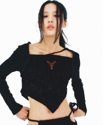 ROSEAPPLE STUDIO | 【ROSEAPPLE STUDIO】213-WAVE LINE LOGO CROP T(Tシャツ/カットソー)