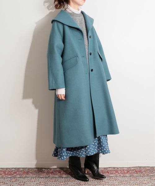 IENA LA BOUCLE（イエナラブークル）の「IENA LA BOUCLE メルトンショールカラーコート◆（その他アウター・レディース・ブラック/ブルー/グリーン・FREE）」の3枚目の写真