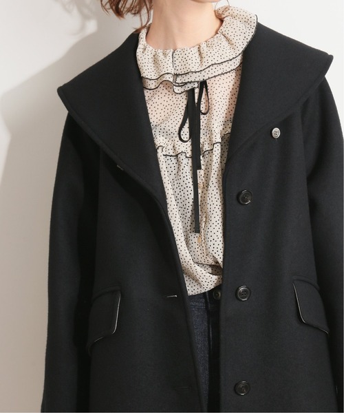 IENA LA BOUCLE（イエナラブークル）の「IENA LA BOUCLE メルトンショールカラーコート◆（その他アウター・レディース・ブラック/ブルー/グリーン・FREE）」の6枚目の写真