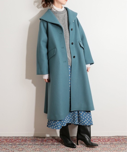IENA LA BOUCLE（イエナラブークル）の「IENA LA BOUCLE メルトンショールカラーコート◆（その他アウター・レディース・ブラック/ブルー/グリーン・FREE）」の8枚目の写真
