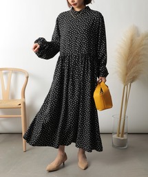 【SETUP7】一枚でおしゃれなムードに決まるクラシカルテキスタイルワンピース classical textile dress