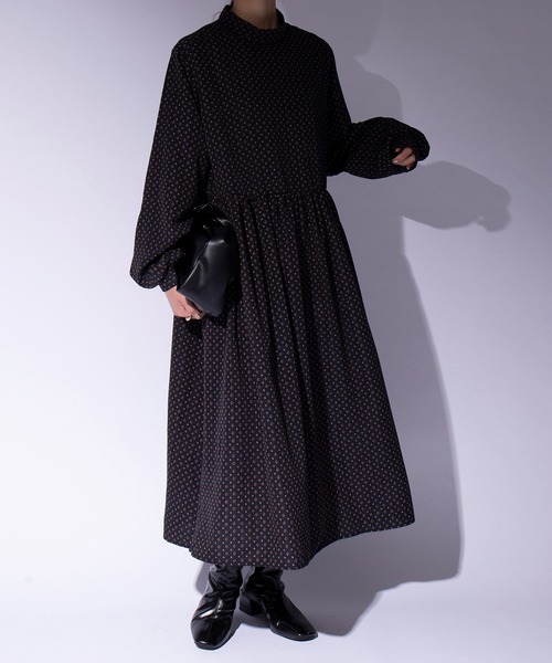 SETUP7（セットアップセブン）の「【SETUP7】一枚でおしゃれなムードに決まるクラシカルテキスタイルワンピース classical textile dress（ワンピース・レディース・ブラック/イエロー/ブラック系その他2・FREE）」の20枚目の写真