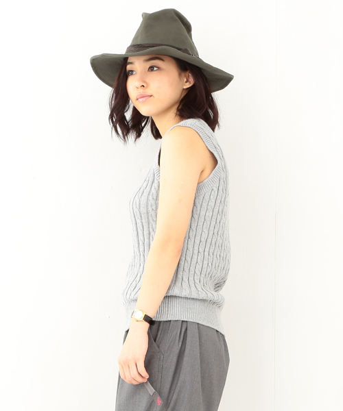 BEAMS BOY(ビームスボーイ)の「BEAMS BOY / 5ゲージ ケーブル編み クルーベスト(ベスト・レディース・ナチュラル/グレー/ネイビー・ONE SIZE)」の15枚目の写真