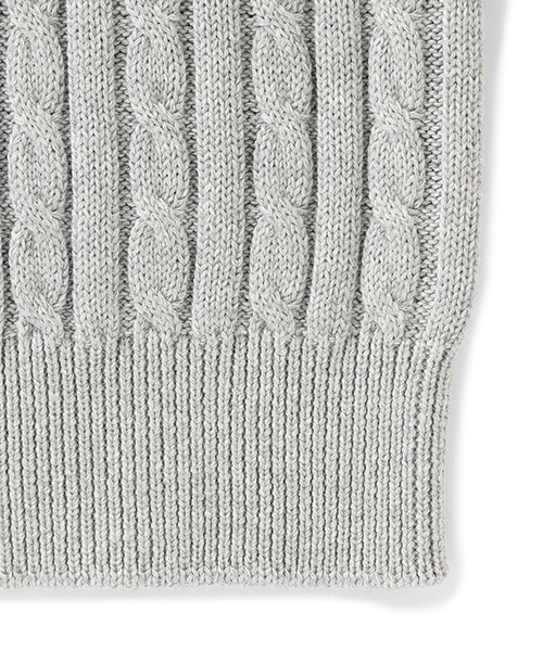 BEAMS BOY(ビームスボーイ)の「BEAMS BOY / 5ゲージ ケーブル編み クルーベスト(ベスト・レディース・ナチュラル/グレー/ネイビー・ONE SIZE)」の13枚目の写真