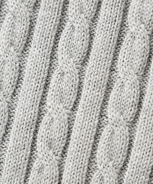 BEAMS BOY(ビームスボーイ)の「BEAMS BOY / 5ゲージ ケーブル編み クルーベスト(ベスト・レディース・ナチュラル/グレー/ネイビー・ONE SIZE)」の5枚目の写真