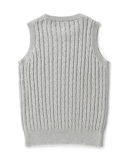 BEAMS BOY(ビームスボーイ)の「BEAMS BOY / 5ゲージ ケーブル編み クルーベスト(ベスト・レディース・ナチュラル/グレー/ネイビー・ONE SIZE)」の6枚目の写真