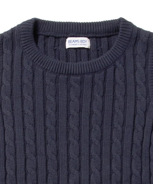 BEAMS BOY(ビームスボーイ)の「BEAMS BOY / 5ゲージ ケーブル編み クルーベスト(ベスト・レディース・ナチュラル/グレー/ネイビー・ONE SIZE)」の20枚目の写真