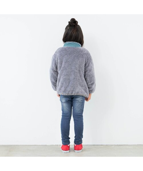 BREEZE（ブリーズ）の「/あったかもっとスキニーデニムパンツ_裏起毛_ストレッチ 10分丈（その他パンツ・キッズ・ネイビー/ブルー・90/100/150/140/130/120/110）」の4枚目の写真