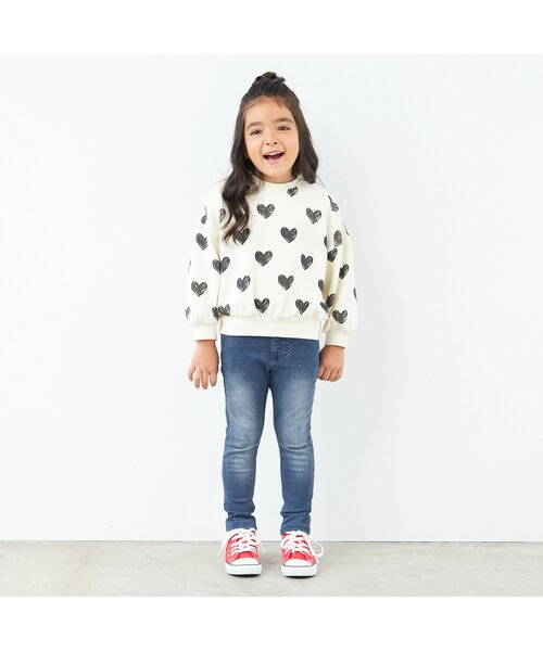 BREEZE（ブリーズ）の「/あったかもっとスキニーデニムパンツ_裏起毛_ストレッチ 10分丈（その他パンツ・キッズ・ネイビー/ブルー・90/100/150/140/130/120/110）」の5枚目の写真