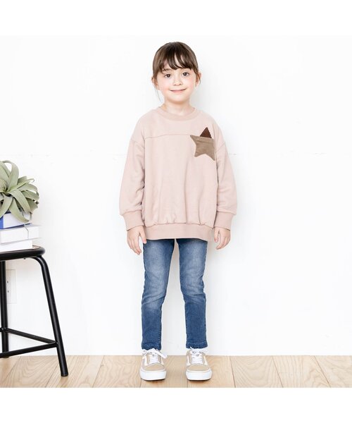 BREEZE（ブリーズ）の「/あったかもっとスキニーデニムパンツ_裏起毛_ストレッチ 10分丈（その他パンツ・キッズ・ネイビー/ブルー・90/100/150/140/130/120/110）」の7枚目の写真