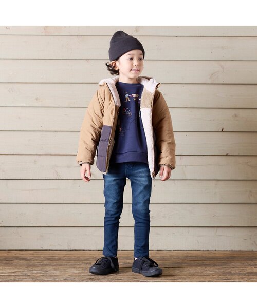 BREEZE（ブリーズ）の「/あったかもっとスキニーデニムパンツ_裏起毛_ストレッチ 10分丈（その他パンツ・キッズ・ネイビー/ブルー・90/100/150/140/130/120/110）」の14枚目の写真