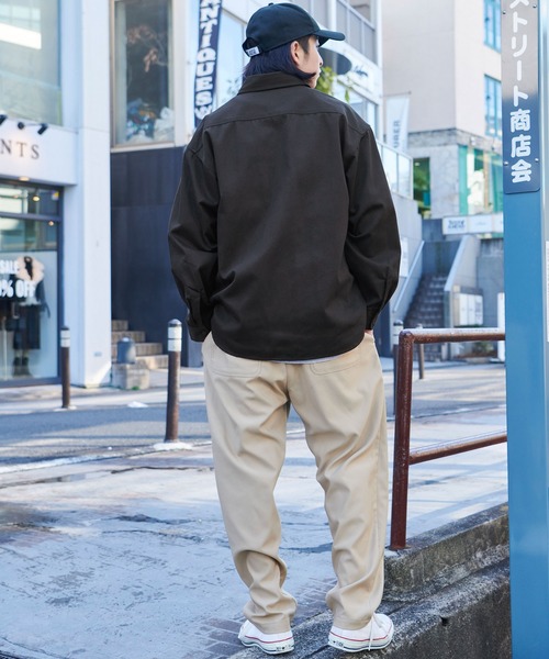 Dickies/ディッキーズ ワッペン刺繍オーバーサイズツイルワークシャツ