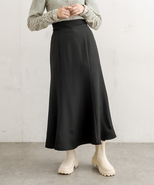 OLIVE des OLIVE（オリーブデオリーブ）の「【S/Mサイズ展開】プチプラ！オトナマーメイドスカート（スカート・レディース・ブラック/パープル/オフホワイト/オリーブ/グレイッシュベージュ・MEDIUM/LARGE）」の3枚目の写真