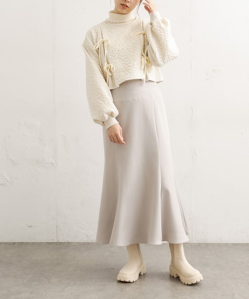 OLIVE des OLIVE（オリーブデオリーブ）の「【S/Mサイズ展開】プチプラ！オトナマーメイドスカート（スカート・レディース・ブラック/パープル/オフホワイト/オリーブ/グレイッシュベージュ・MEDIUM/LARGE）」の6枚目の写真