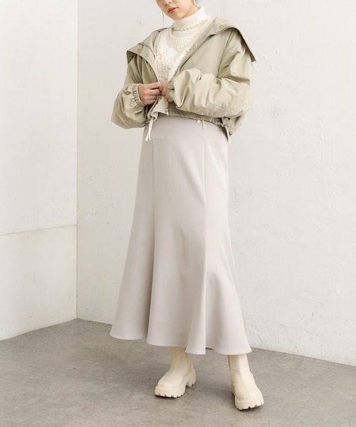OLIVE des OLIVE（オリーブデオリーブ）の「【S/Mサイズ展開】プチプラ！オトナマーメイドスカート（スカート・レディース・ブラック/パープル/オフホワイト/オリーブ/グレイッシュベージュ・MEDIUM/LARGE）」の12枚目の写真