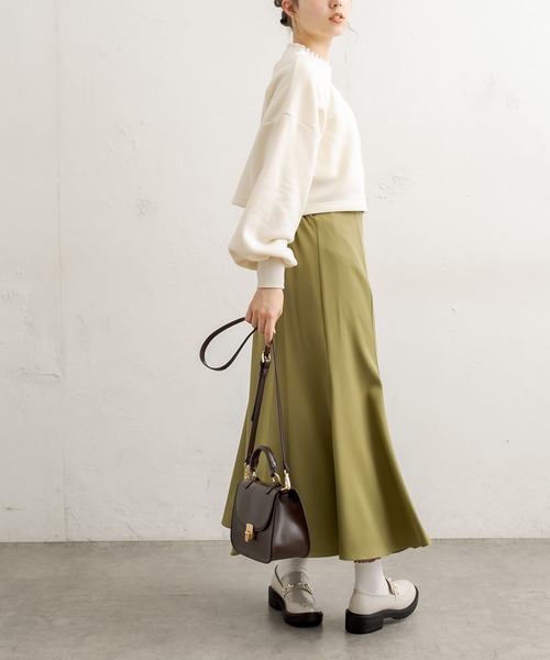 OLIVE des OLIVE（オリーブデオリーブ）の「【S/Mサイズ展開】プチプラ！オトナマーメイドスカート（スカート・レディース・ブラック/パープル/オフホワイト/オリーブ/グレイッシュベージュ・MEDIUM/LARGE）」の14枚目の写真