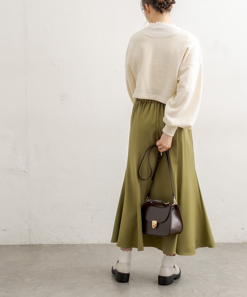 OLIVE des OLIVE（オリーブデオリーブ）の「【S/Mサイズ展開】プチプラ！オトナマーメイドスカート（スカート・レディース・ブラック/パープル/オフホワイト/オリーブ/グレイッシュベージュ・MEDIUM/LARGE）」の15枚目の写真