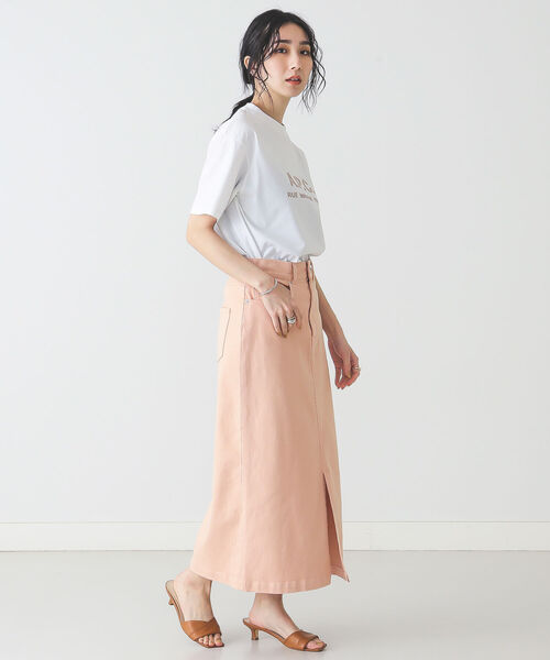 BEAMS LIGHTS(ビームスライツ)の「BEAMS LIGHTS / フロント スリット カラー スカート(スカート・レディース・サックスブルー/オレンジ系その他・38/36)」の12枚目の写真