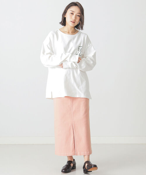 BEAMS LIGHTS(ビームスライツ)の「BEAMS LIGHTS / フロント スリット カラー スカート(スカート・レディース・サックスブルー/オレンジ系その他・38/36)」の14枚目の写真