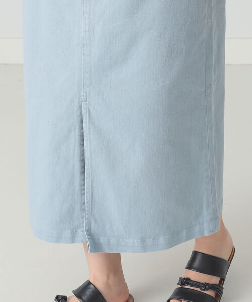 BEAMS LIGHTS(ビームスライツ)の「BEAMS LIGHTS / フロント スリット カラー スカート(スカート・レディース・サックスブルー/オレンジ系その他・38/36)」の16枚目の写真